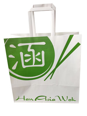 100% recyclebare 12 färbt 15*8*21cm Sojabohnenöl-Tinten-Kraftpapier-Tasche