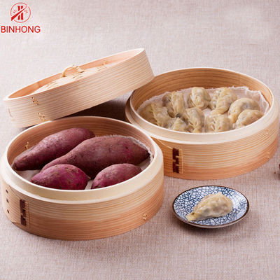 Natürliches Küchen-Dampfer-Kochen Moso Bambus-Dim Sum 10inch