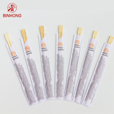Natürliches Bambusessstäbchen 20、 21、 23 Wegwerf、 24cm, halbe Papierverpackung