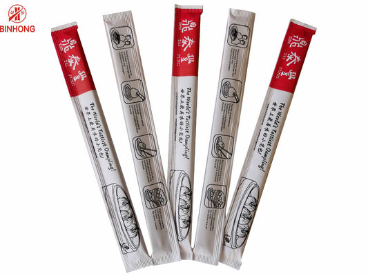 Wegwerf-21cm chinesische Bambusessstäbchen ISO9001 mit voller Papierverpackung
