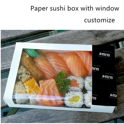 Wegwerfkraftpapier-Sushi-Mitnehmerkasten mit klarem Fenster ISO9001
