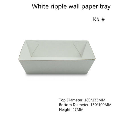 Rechteckige Weißbuch-Nahrung, die Tray Height 47mm dient