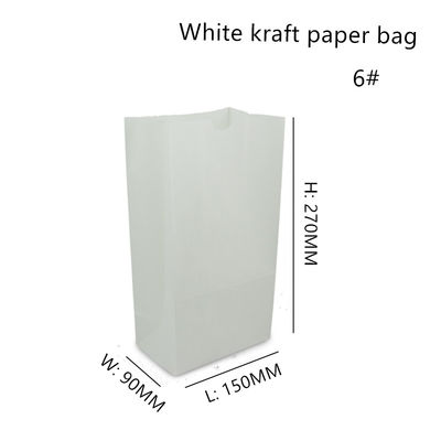 Recyclebares weißes Kraftpapier Carry Bags For Food Packaging 60gsm 70gsm
