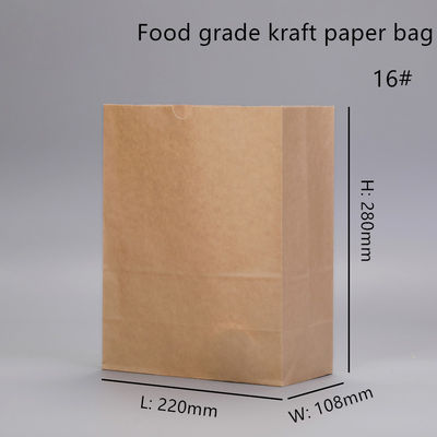 Wegwerf-Bäckerei-Taschen Browns Kraftpapier mit quadratischer Unterseite
