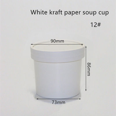 Mitnehmerbehälter Eco weißes Kraftpapier 12oz 16oz 320gsm