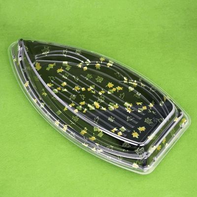 Recyclebare Wegwerfplastiksushi-Sashimi-Servierplatte