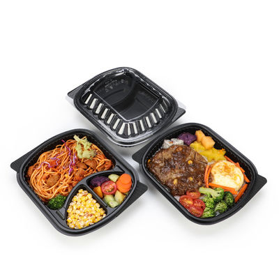 Fach-Microwavable Plastik der Mahlzeit-Vorbereitungs-2 nimmt Kasten mit Deckel weg