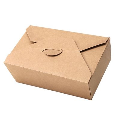 Einweg-Lebensmittel Früchte Salat gebratenes Huhn Mittagessen Kraftpapierbox