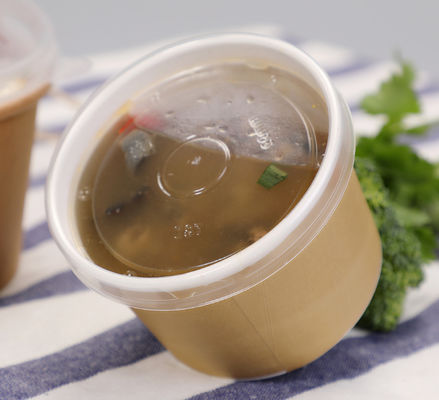 Kundenspezifische Drucknudelsuppe-Kraftpapier-Schale mit Deckeln durch Temperaturspanne von -20℃ zu 120℃;