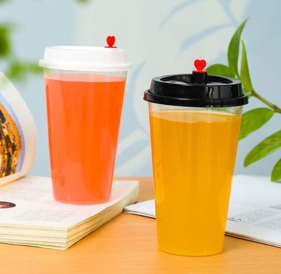 Wegwerfplastikschalen kundenspezifisches Druckvasos 16oz 500ml Milchshake-Juice Teas pp.