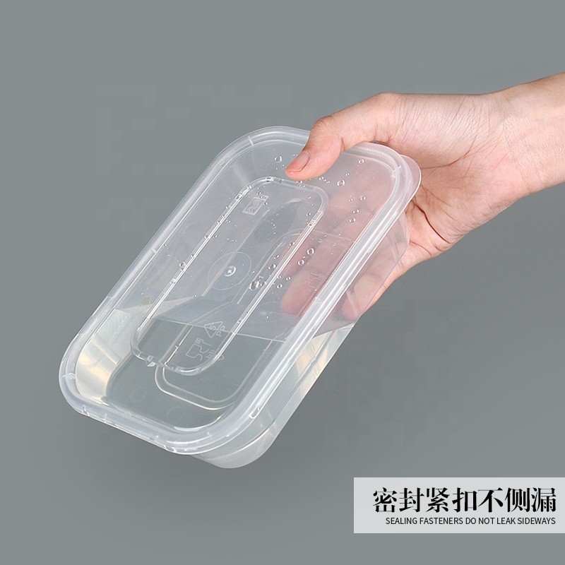 Stapelbarer Behälter-Wegwerfplastik BPA freier Nahrungsmittelmicrowavable mit Deckel