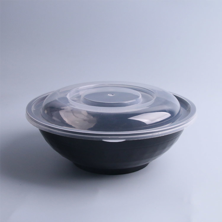 Kundenspezifische gedruckt nehmen runder Plastik- Salat-Schüssel Wegwerf-750Ml 950 ml heraus
