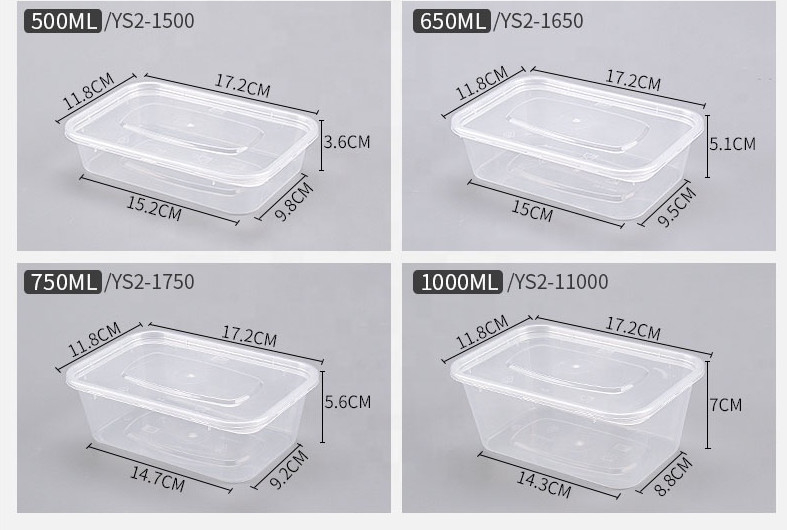 Stapelbarer Behälter-Wegwerfplastik BPA freier Nahrungsmittelmicrowavable mit Deckel