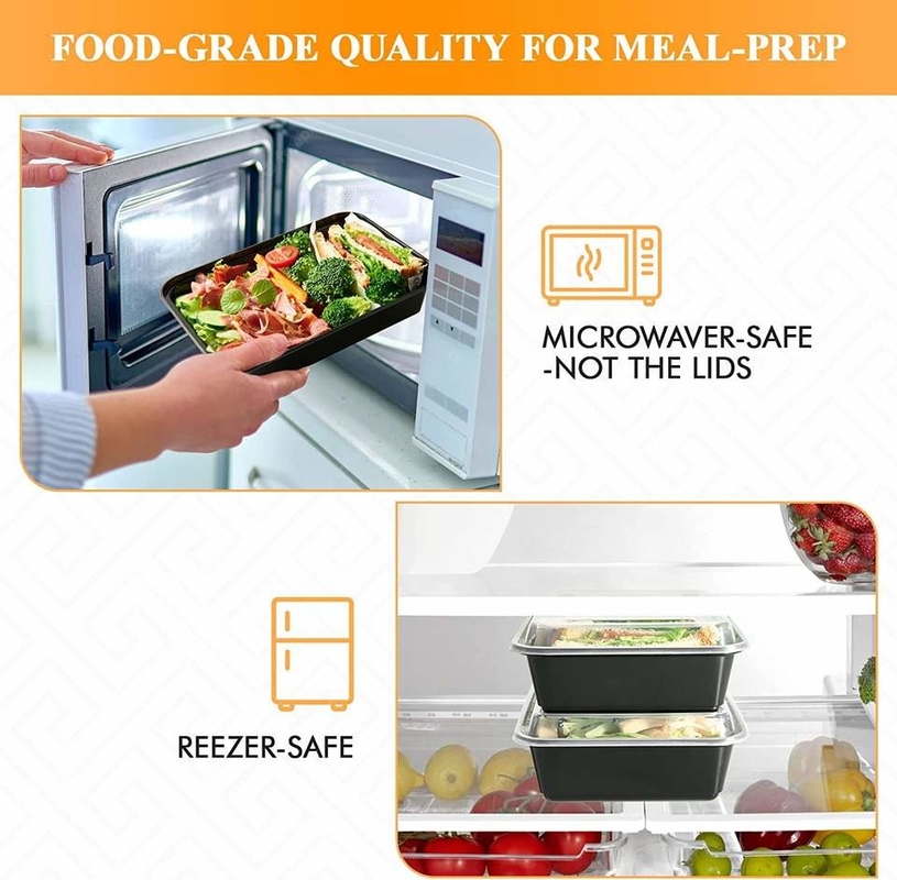 Microwavable nehmen Sie pp. Wegwerfplastiknahrungsmittelbehälter mit Deckel heraus