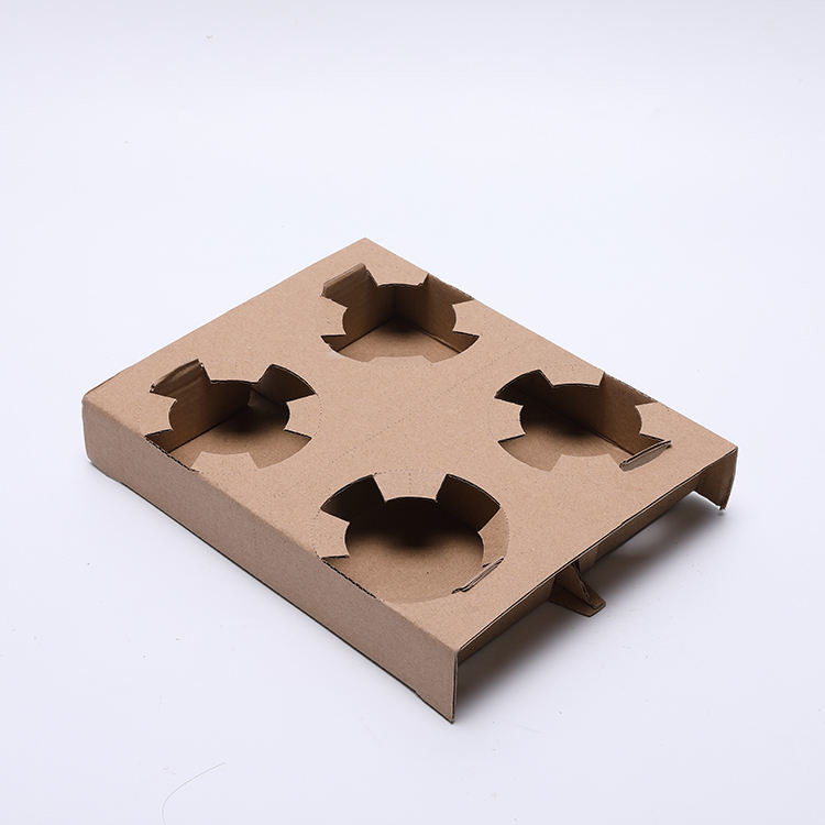 Einweg-Becherhalter-Tablett mit 2 Bechern aus Kraftpapier für alle Arten von Getränken zum Mitnehmen