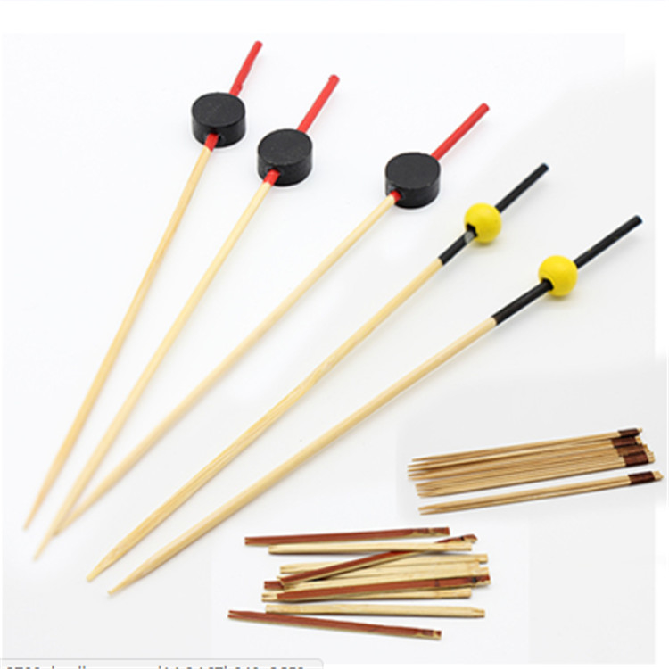 Kundenspezifischer Logo Bamboo Knot Picks Skewers nicht beschichtete leicht gesäuberte Hitzebeständigkeit