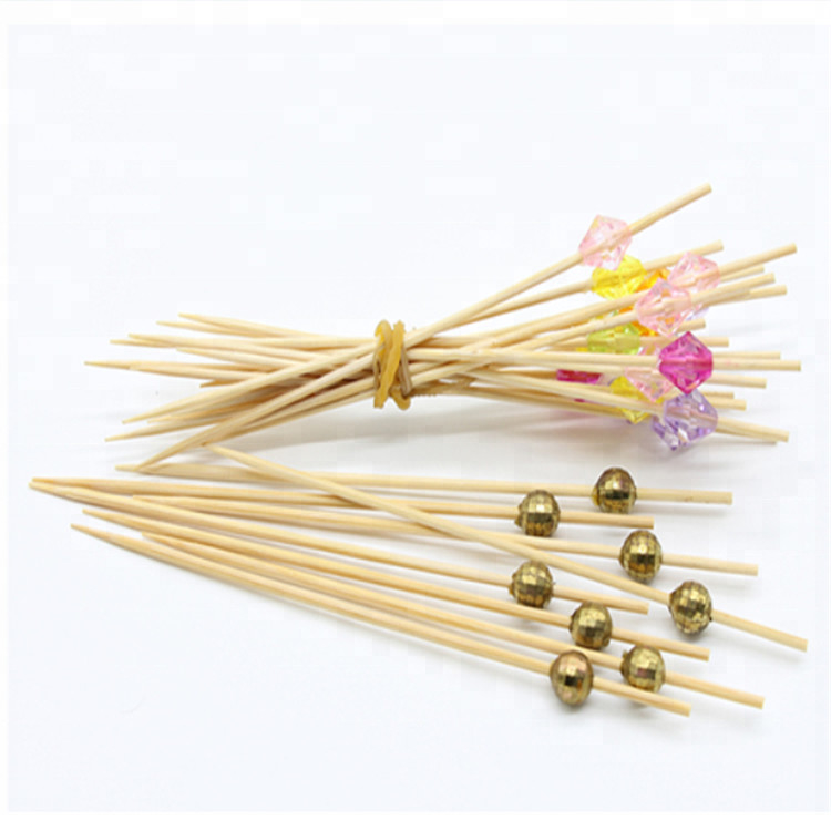 Kundenspezifischer Logo Bamboo Knot Picks Skewers nicht beschichtete leicht gesäuberte Hitzebeständigkeit
