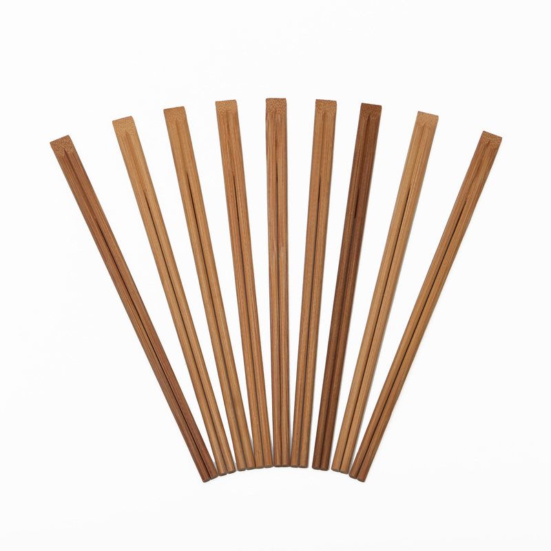 Braune oder karbonisierte Bambus-Essstäbchen, 21 cm/24 cm, 4,8 mm–5,0 mm
