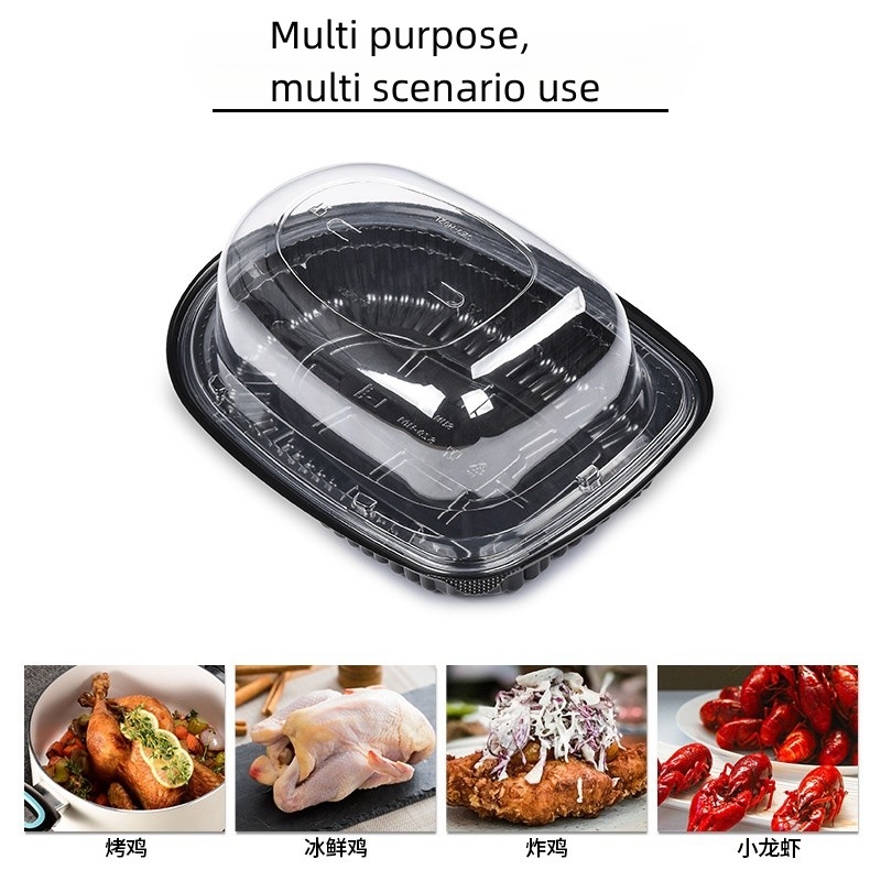 Einwegverpackung aus Kunststoff zum Mitnehmen Sushibehälter Runder Party Tray