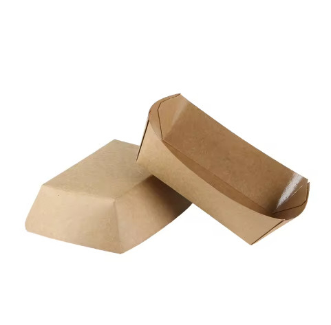 Einweg-Kraft-Papier-Essensbehälter Bootskorb Mitnahmebox für Restaurant, Fast Food