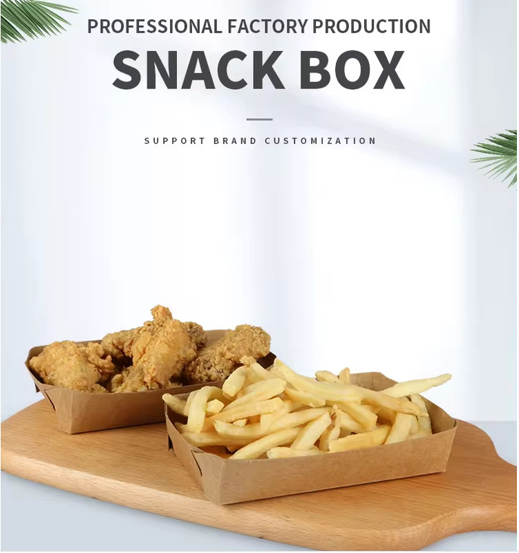 Einweg-Kraft-Papier-Essensbehälter Bootskorb Mitnahmebox für Restaurant, Fast Food