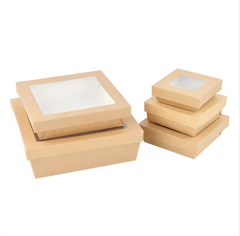 Einweg-Umweltfreundliche Druckerei Lebensmittel Verpackung Kleines Sushi Kuchen Bäckerei Schokolade Verpackung Papierbox