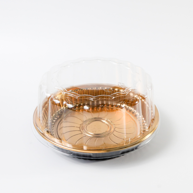 Custom Logo Einweg-Plastik-Kuchen-Box-Display mit Ausnahme-Lebensmittelbehälter 100sets Verpackung Lebensmittelfach Verpackung