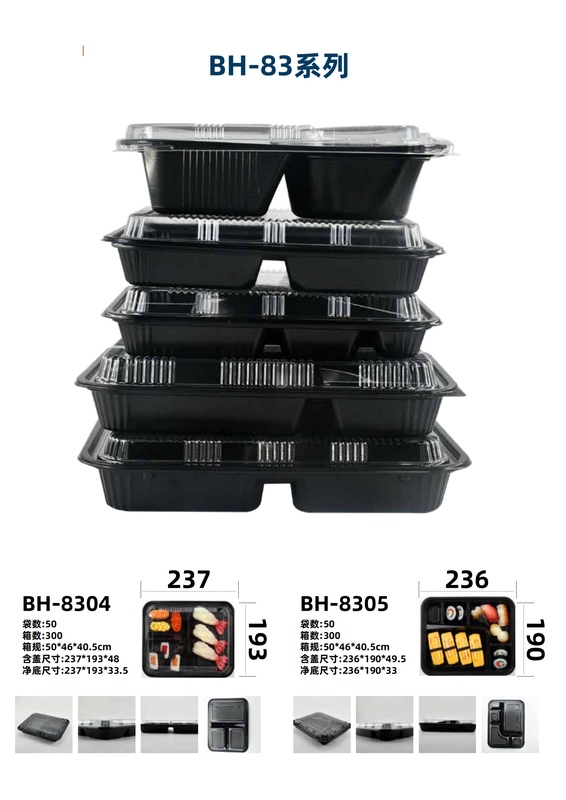 Fabrikgroßhandel Lebensmittelbehälter Verpackung Einweg-Plastik-Blister-Tray für Sushi
