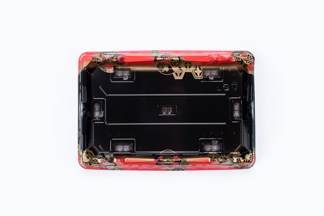 Sushi-Tray mit transparenten Deckel Einweg-Bento-Mittagessen Sushi-Box Mitnahme-Lebensmittelverpackung