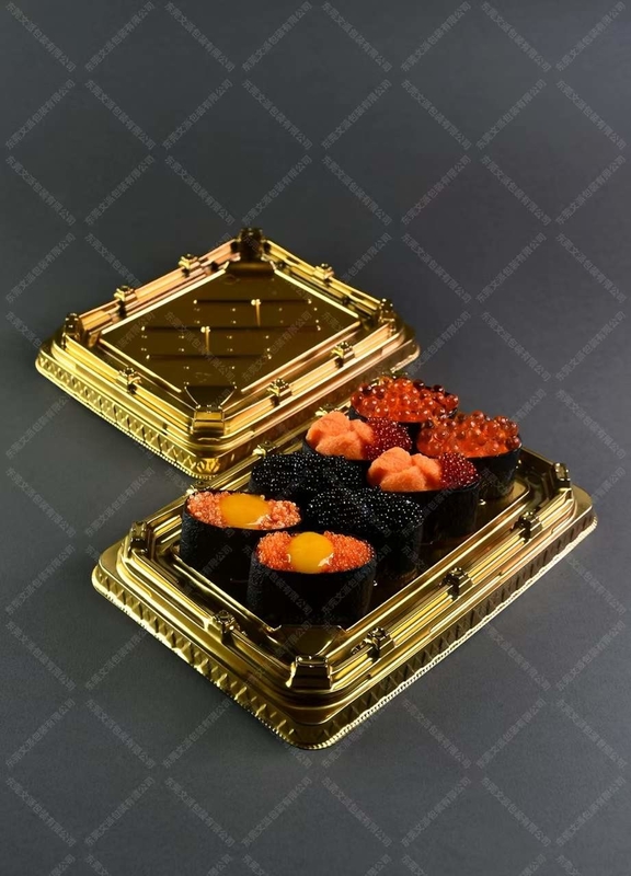 Traditionelle japanische Sushi-Kiste aus Plastik für Essen und Obst