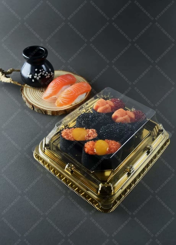Traditionelle japanische Sushi-Kiste aus Plastik für Essen und Obst