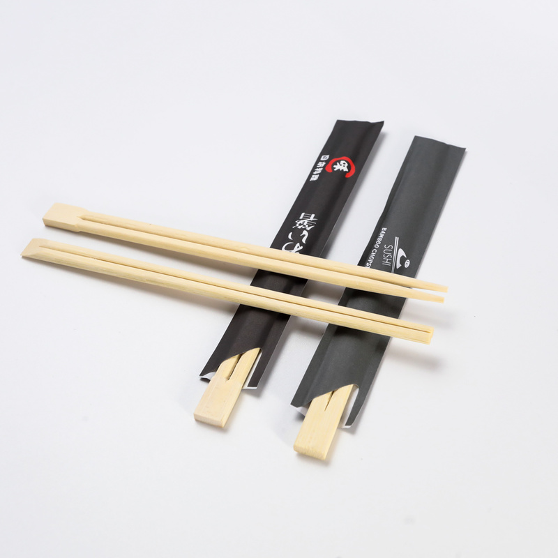 Disposable Bamboo Chopsticks Made in Hunan factory halp paper wrap twins tensog round chopsticks