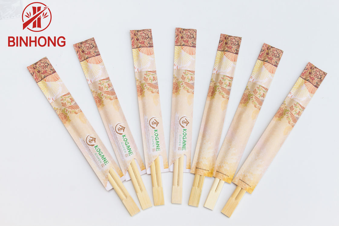 Hersteller kundenspezifischer Logo Printed Disposable Bamboo Chopsticks
