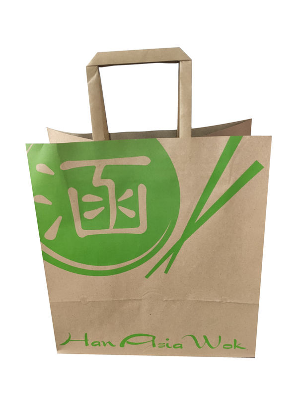 100% recyclebare 12 färbt 15*8*21cm Sojabohnenöl-Tinten-Kraftpapier-Tasche