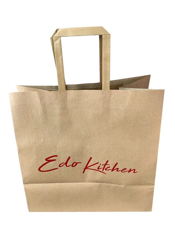 Freundliche 110gsm 16x6x12“ aufbereitete Kraftpapier Taschen Eco