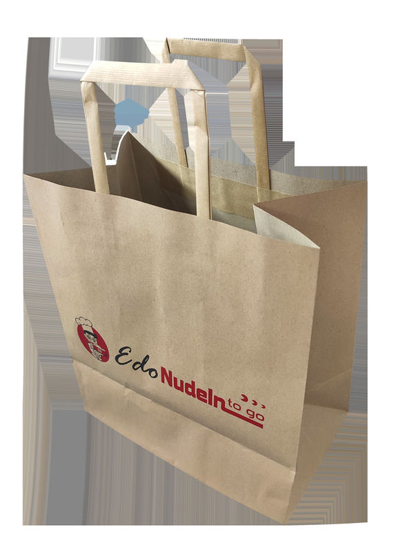 Freundliche 110gsm 16x6x12“ aufbereitete Kraftpapier Taschen Eco