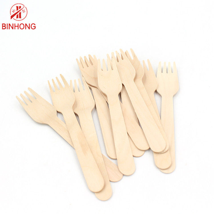 Biologisch abbaubares hölzernes Wegwerftischbesteck Birchwood 14cm