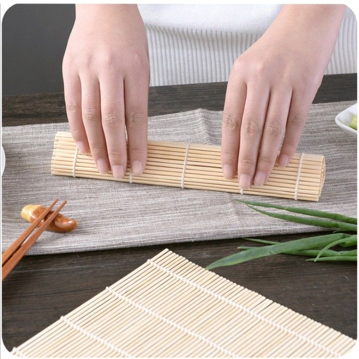 Haushalts-natürliche grüne biologisch abbaubare Sushi-rollende Bambusmatte