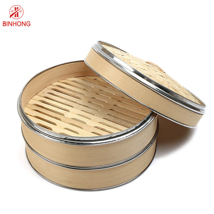 Mini Natural Bamboo Food Steamer für Reis-Gemüse-Fleisch-Fisch-Mehlklöße Dim Sum