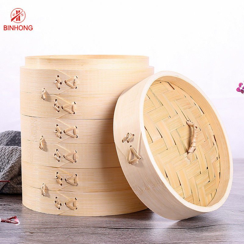 Mini Natural Bamboo Food Steamer für Reis-Gemüse-Fleisch-Fisch-Mehlklöße Dim Sum