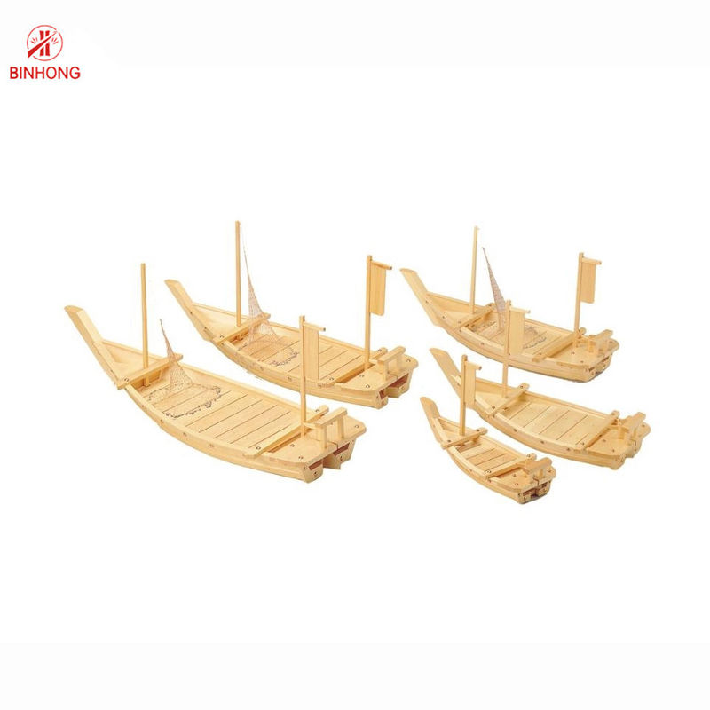 Stützbares Bambussushi-Boot Laser-Logo-50cm
