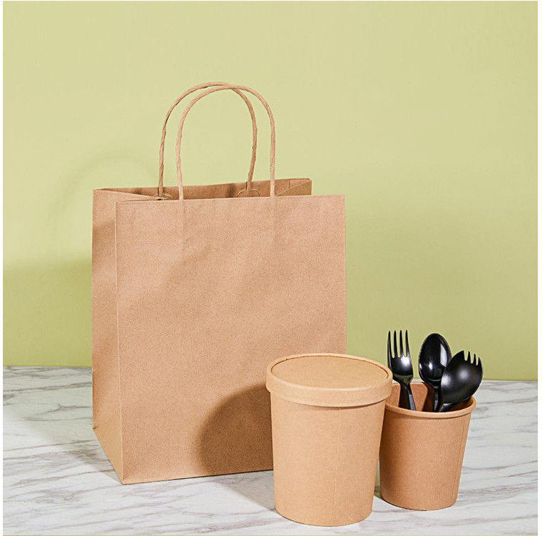 Flache untere ODM-Kraftpapier-Tasche