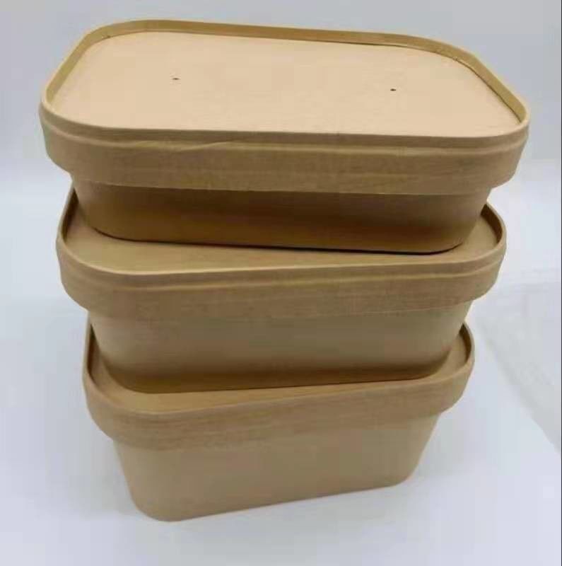 Wegwerfpapierbehälter des AAA-Grad-Quadrat-1000ml