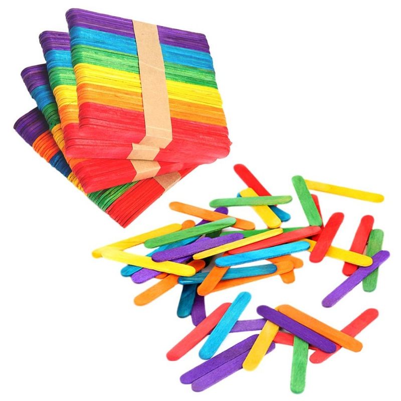 Pappel 4.5Inch färbte Eis am Stiel-Stöcke für DIY-Handwerk