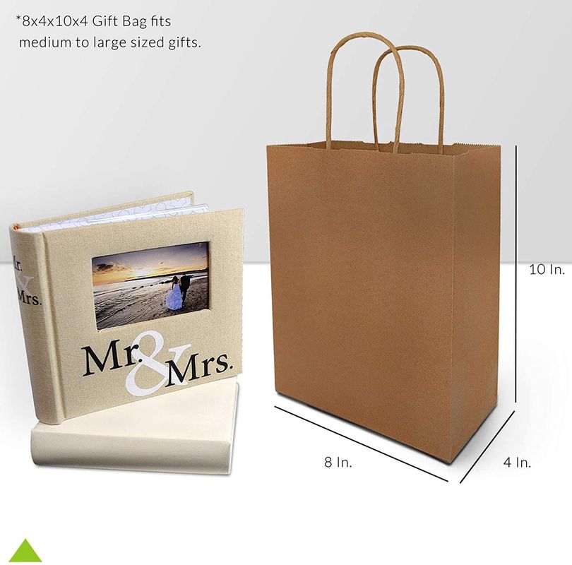 Eco freundliches Kraftpapier-Tasche PCW 80% 8x4x10“