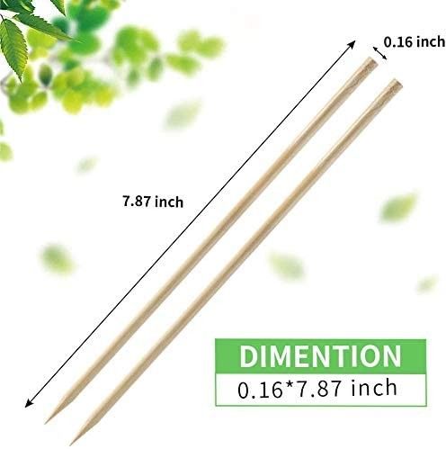 Flache Kebab-Aufsteckspindeln Mao Bamboo Sharp Points 30cm