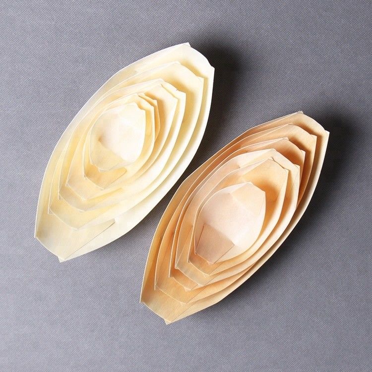 Wegwerfhölzerne Küchen-Behälter der natur-Farbe24.5*11.5cm