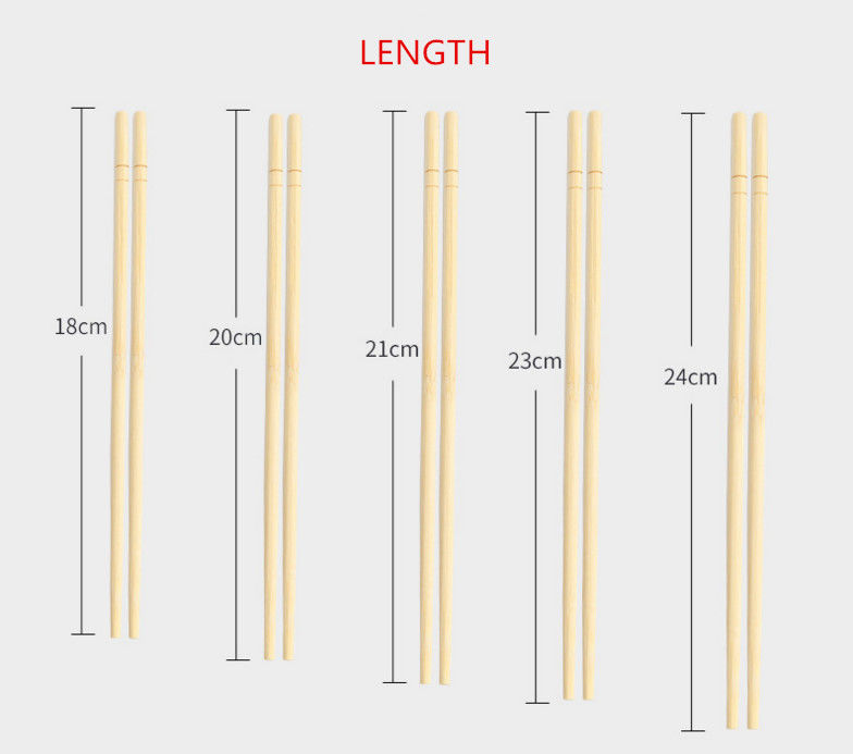 Wegwerfbambusessstäbchen SGS 23cm für Hotel