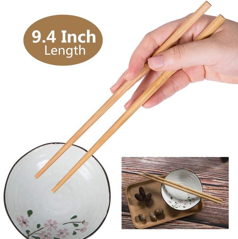 Karbonisierte 24cm quadratische Wegwerfbambusessstäbchen