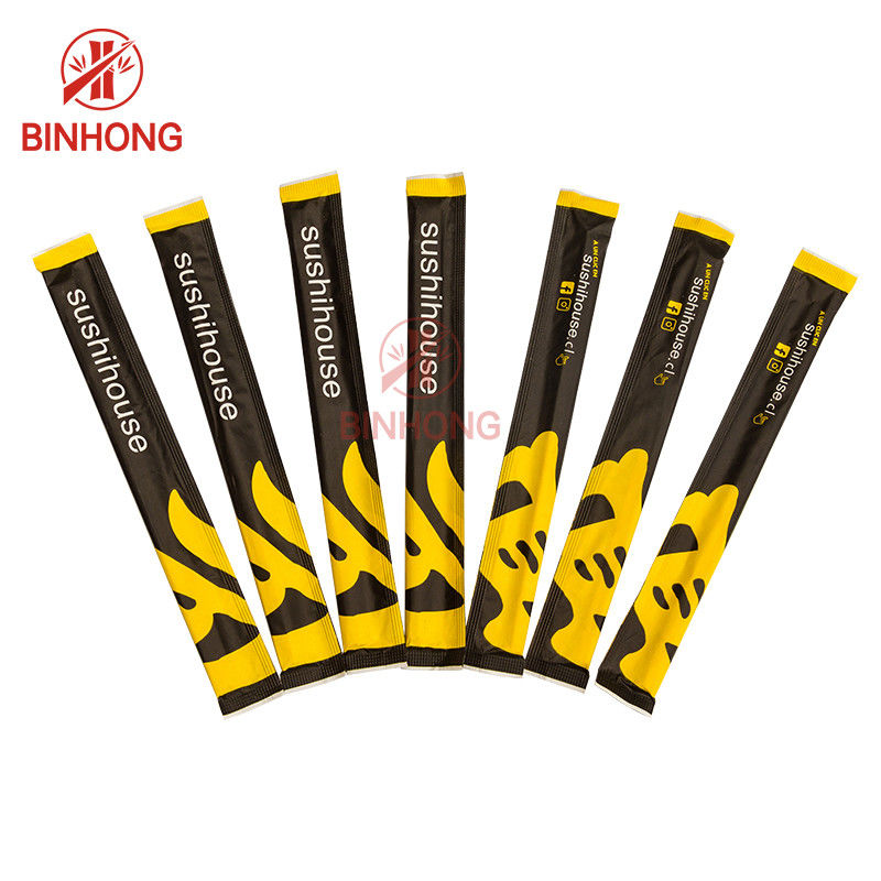 Bambusessstäbchen 24CM ZWILLINGE Dispossable mit vollem in Papier eingewickeltem für chinesische Nahrung